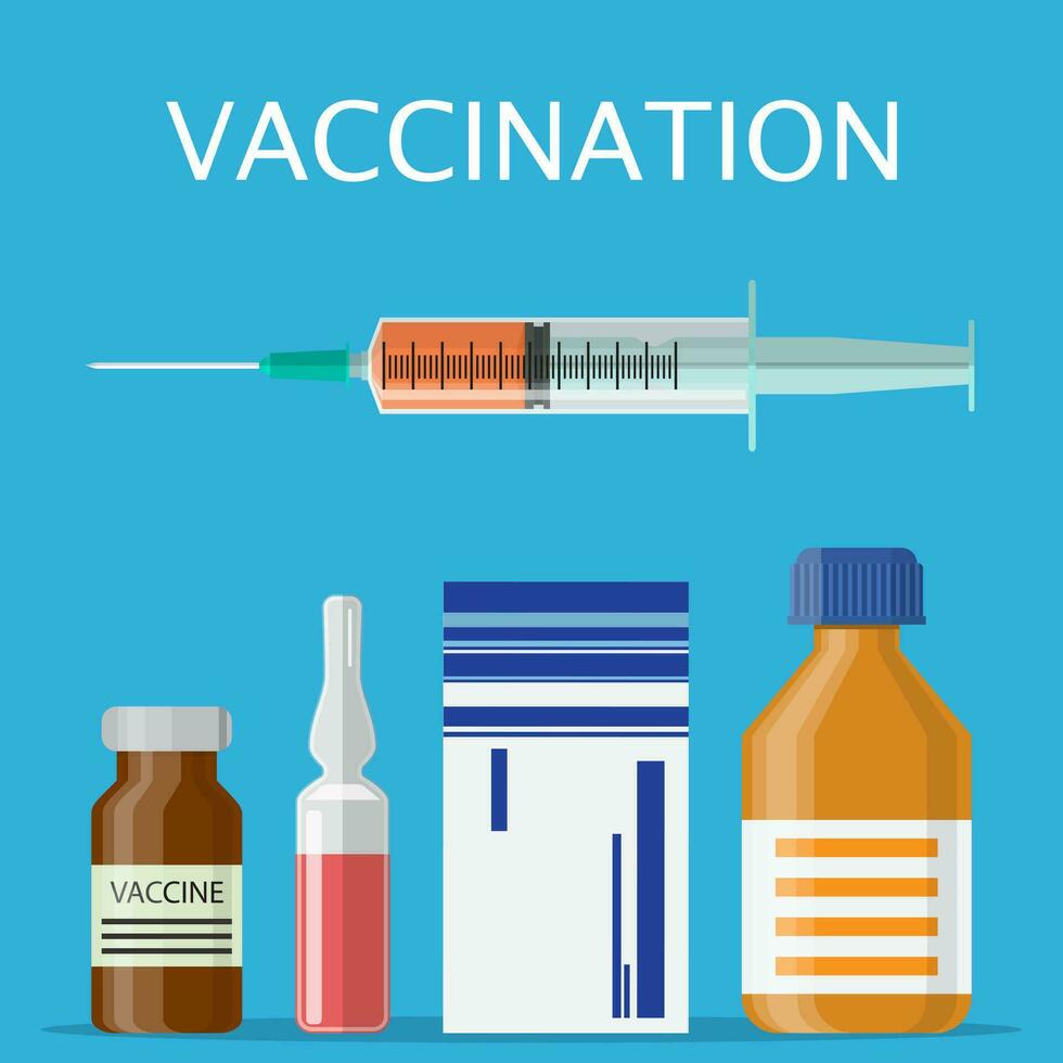 vaccination concept poster vector